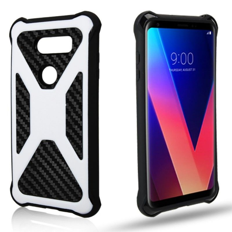 Hoesje voor LG V30 Zwart Ultrabestendige Koolstofvezel