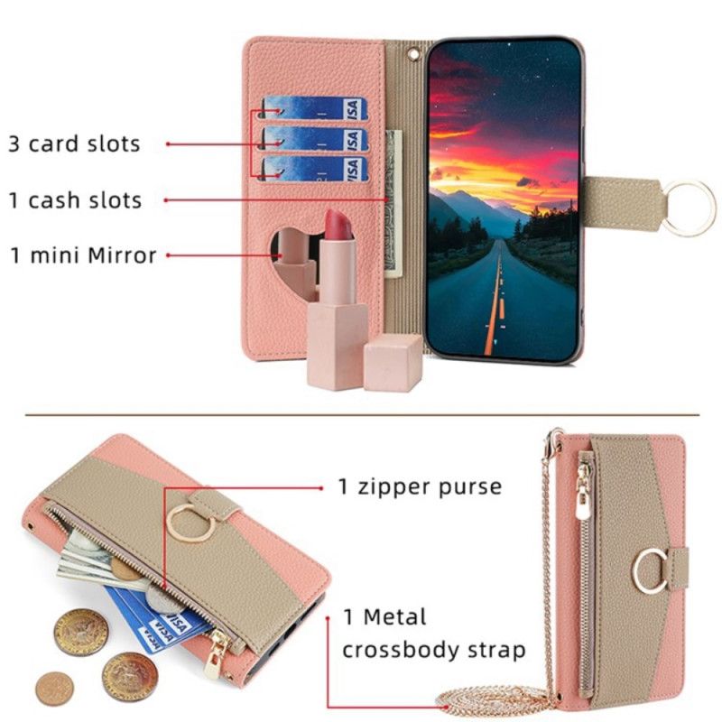 Bescherming Hoesje Xiaomi Redmi Note 13 4g Spiegel- En Schouderketting