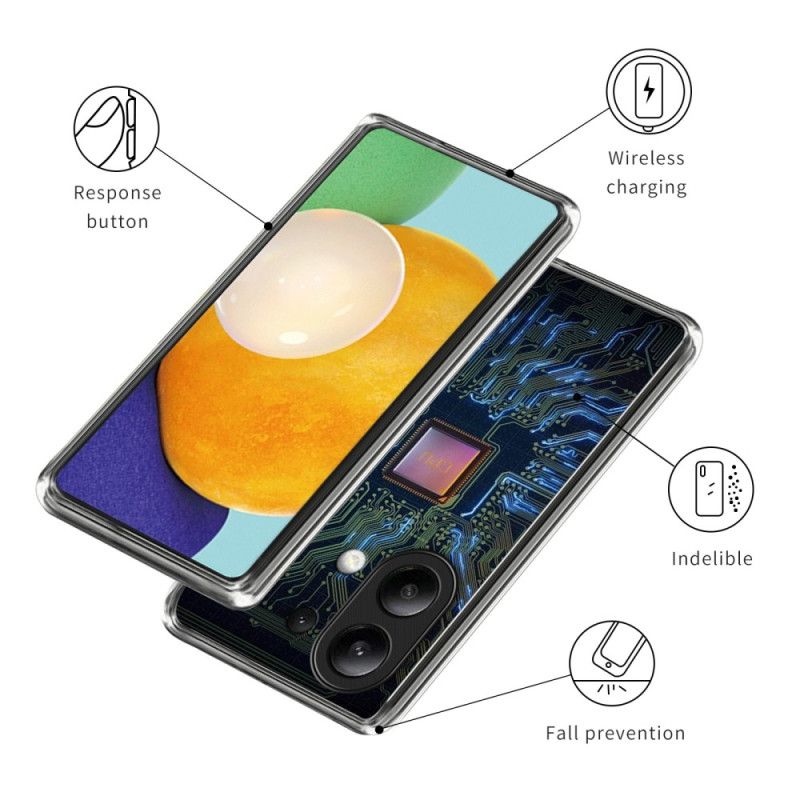 Cover Hoesje Xiaomi Redmi Note 13 4g Telefoonhoesje Cpu-patroon