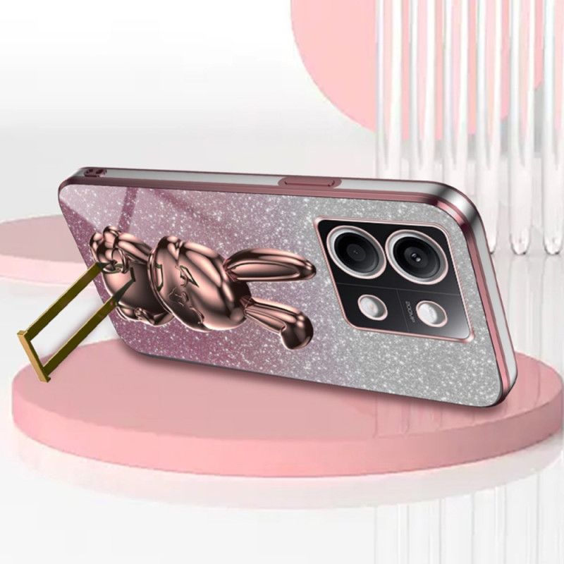 Cover Hoesje Xiaomi Redmi Note 13 4g Telefoonhoesje Konijnensteun Roze