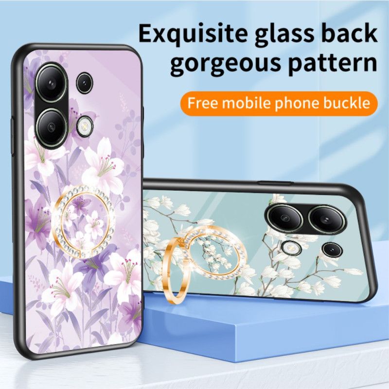 Cover Hoesje Xiaomi Redmi Note 13 4g Telefoonhoesje Ringhouder Met Bloemen