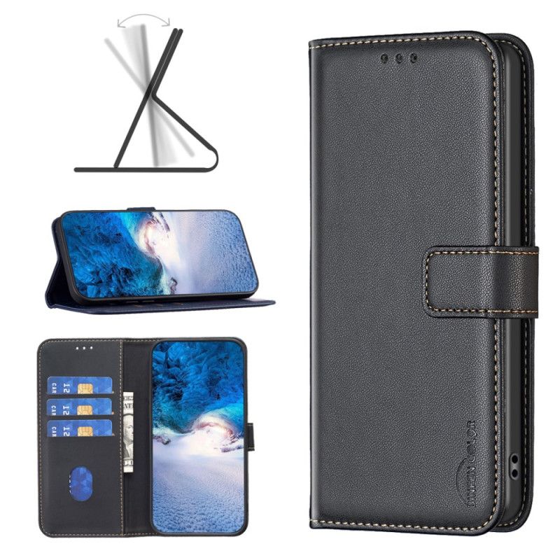 Flip Case Leren Xiaomi Redmi Note 13 4g Klassieke Binfen Kleur