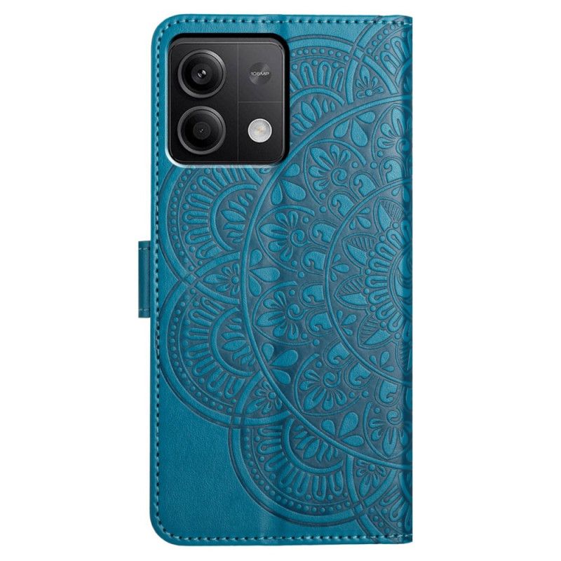 Flip Case Leren Xiaomi Redmi Note 13 4g Mandalaprint Met Riempje