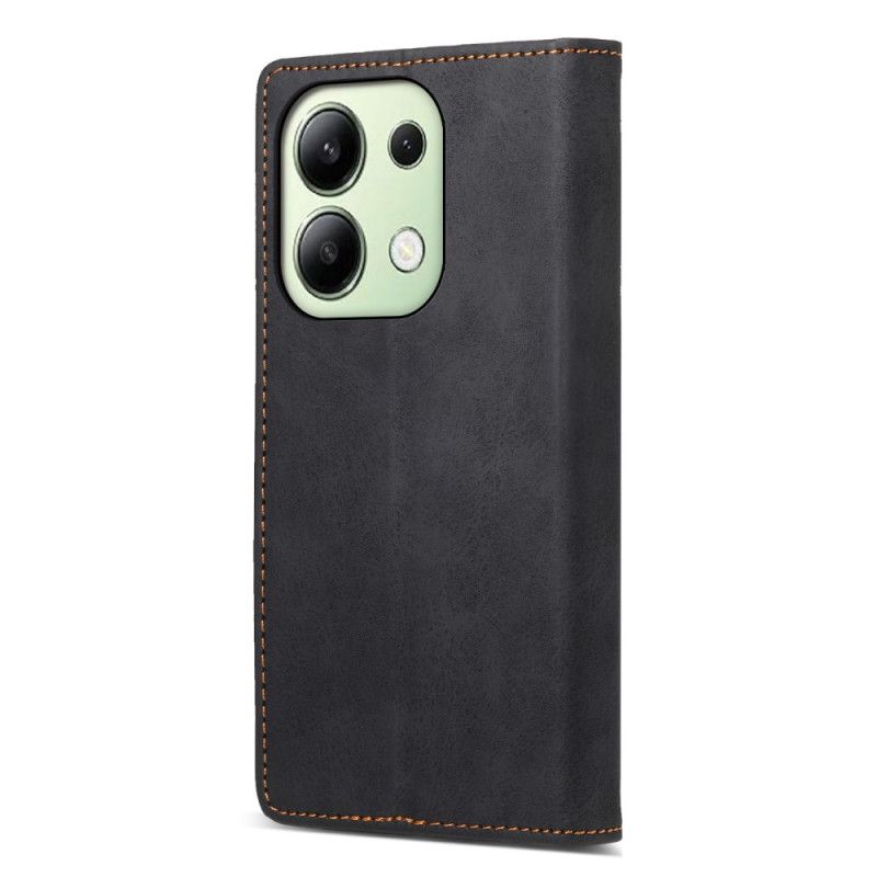 Folio-hoesje Xiaomi Redmi Note 13 4g Klassiek Leereffect Bescherming Hoesje