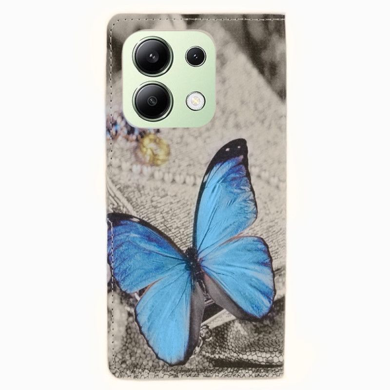 Folio-hoesje Xiaomi Redmi Note 13 4g Telefoonhoesje Blauwe Vlinder