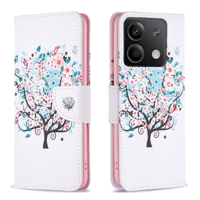 Folio-hoesje Xiaomi Redmi Note 13 4g Telefoonhoesje Bloeiende Boom