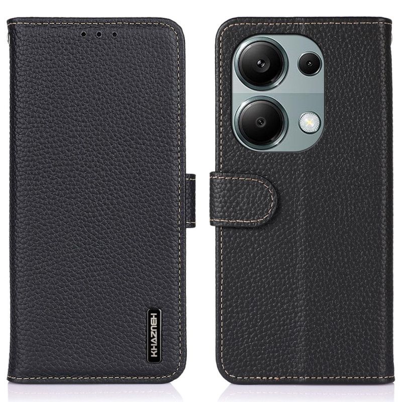 Folio-hoesje Xiaomi Redmi Note 13 4g Telefoonhoesje Khazneh Litchi-leer