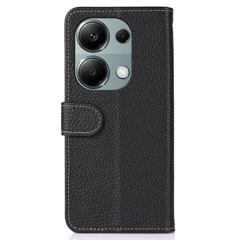 Folio-hoesje Xiaomi Redmi Note 13 4g Telefoonhoesje Khazneh Litchi-leer