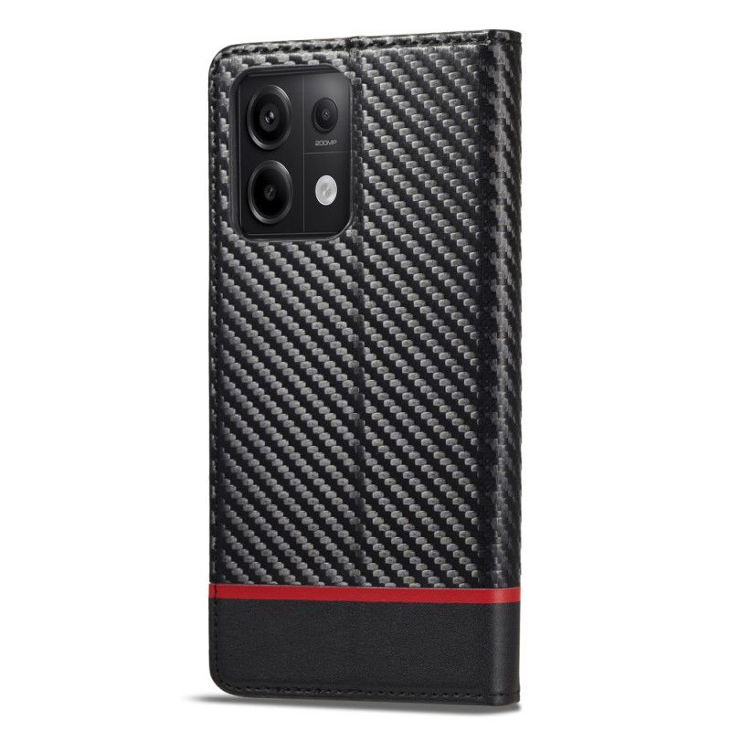 Folio-hoesje Xiaomi Redmi Note 13 4g Telefoonhoesje Koolstofvezel Lc.imeeke