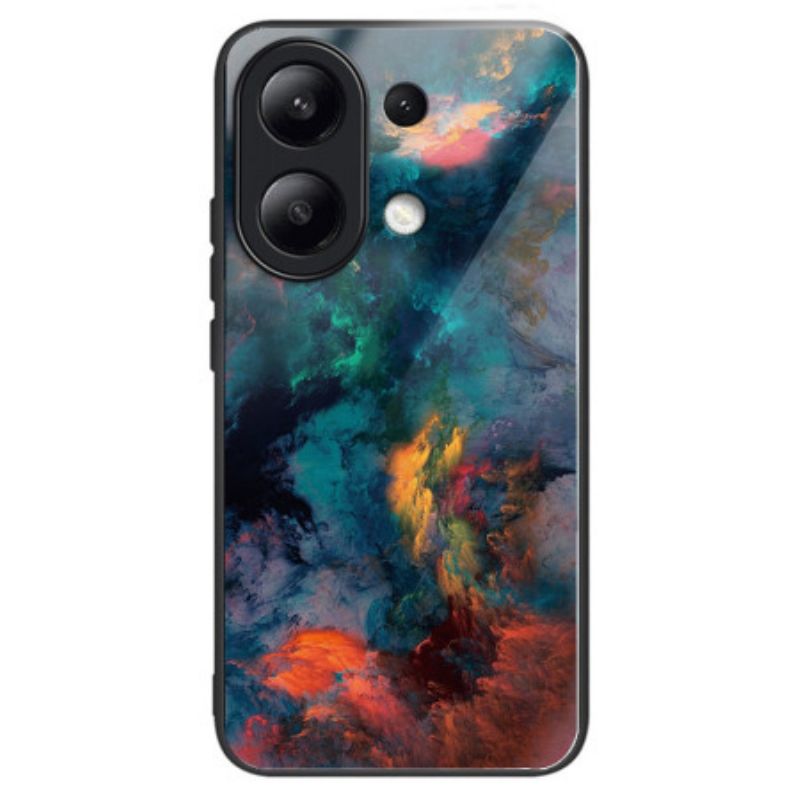 Hoesje Voor Xiaomi Redmi Note 13 4g Gehard Glas Kleurrijke Wolken