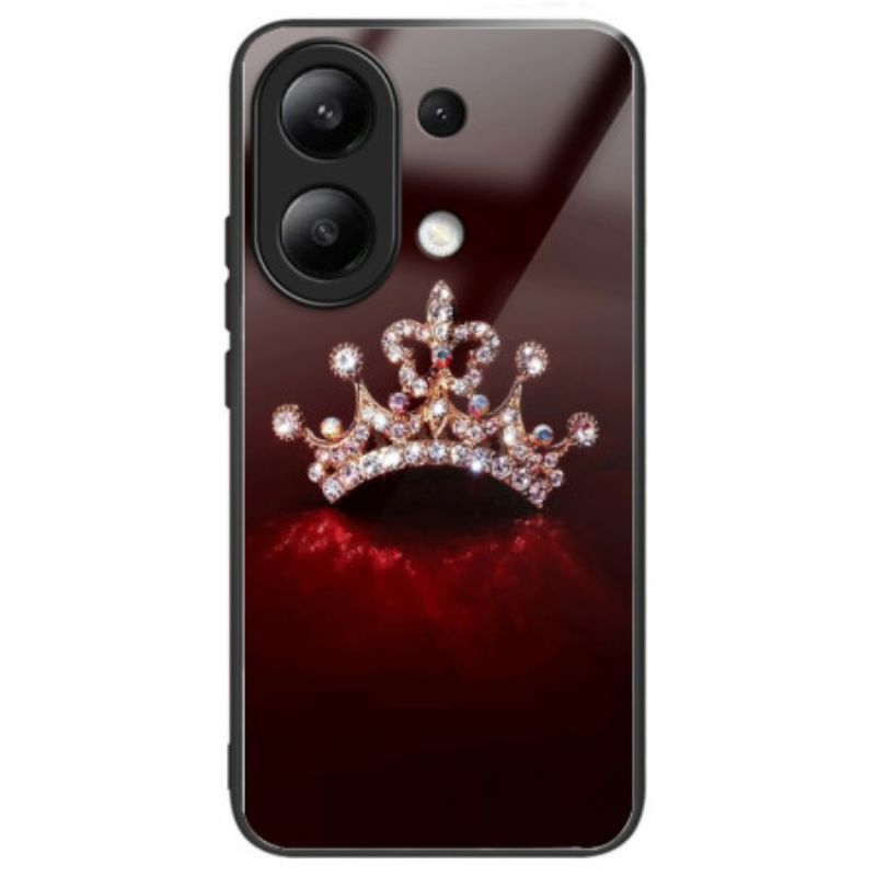 Hoesje Xiaomi Redmi Note 13 4g Gehard Glas Met Diamanten Kroon