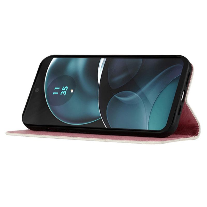 Leren Hoesje Voor Xiaomi Redmi Note 13 4g Papaver