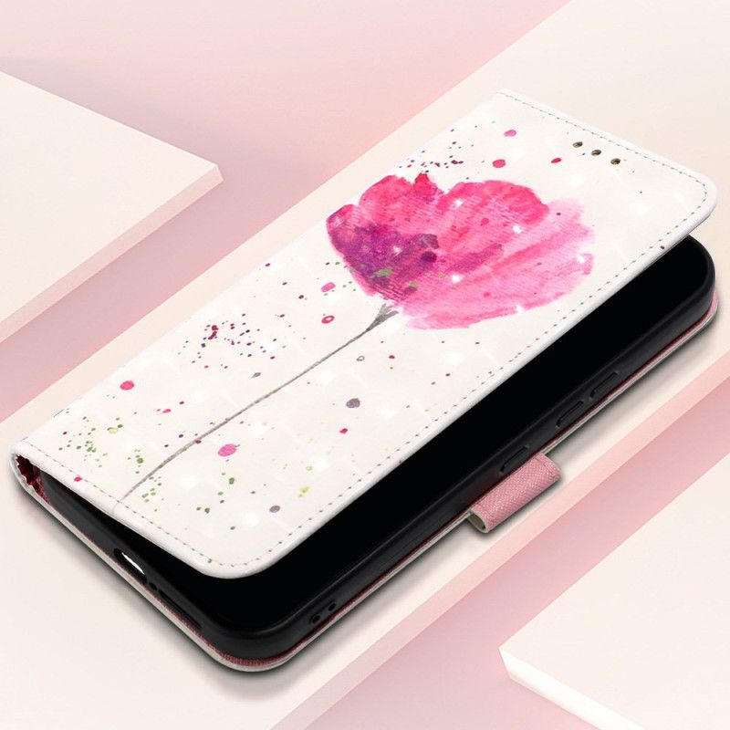 Leren Hoesje Voor Xiaomi Redmi Note 13 4g Papaver