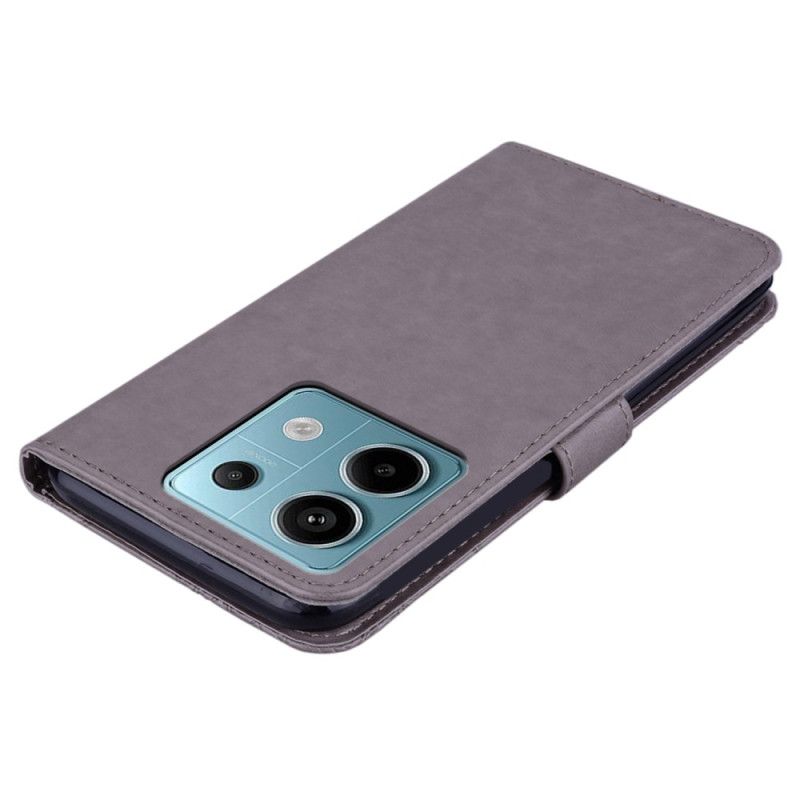 Leren Hoesje Voor Xiaomi Redmi Note 13 4g Uilpatroon Met Riem