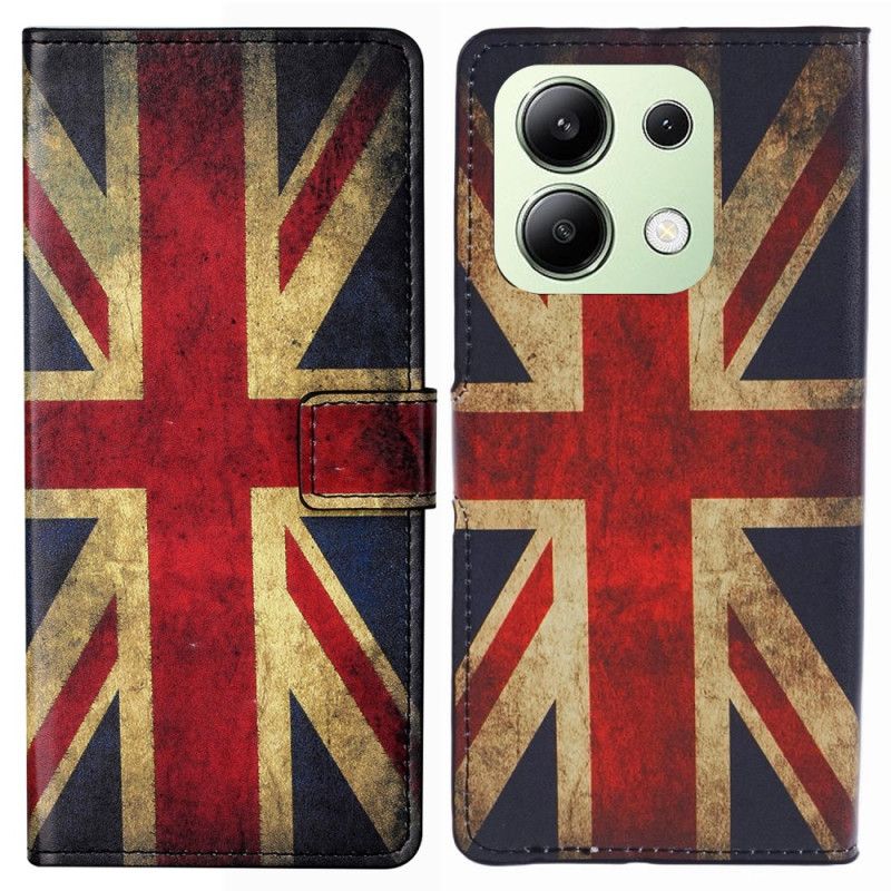 Leren Hoesje Voor Xiaomi Redmi Note 13 4g Union Jack