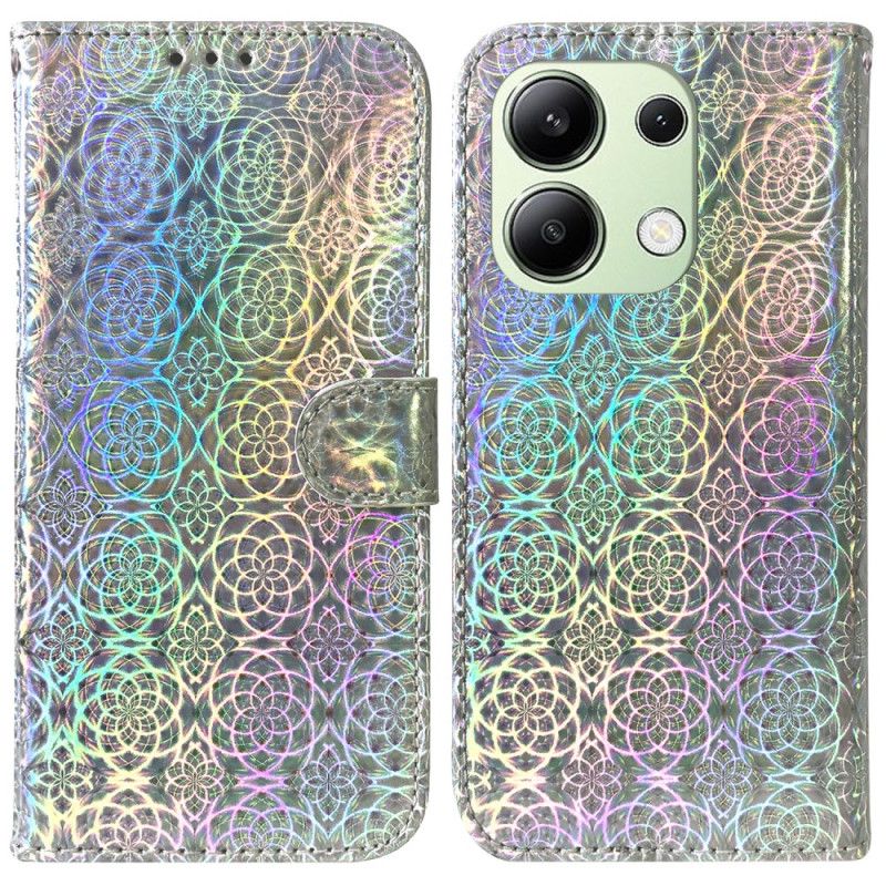 Leren Hoesje Xiaomi Redmi Note 13 4g Discostijl Bescherming Hoesje