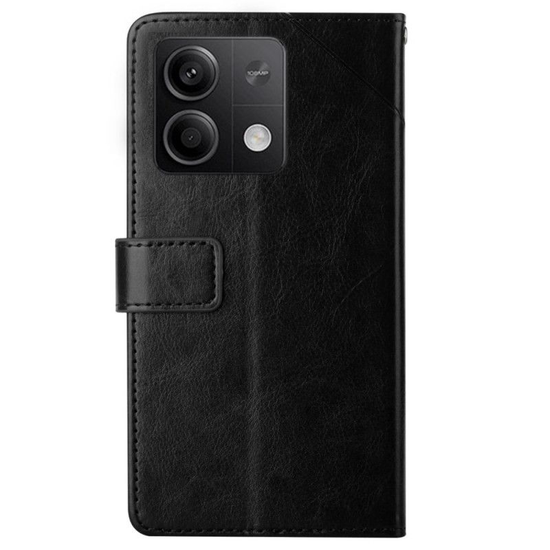 Leren Hoesje Xiaomi Redmi Note 13 4g Y-bandontwerp Bescherming Hoesje