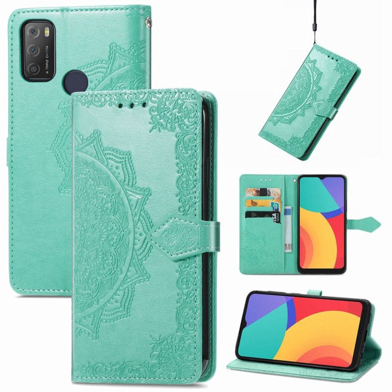 Flip Case Leren Alcatel 3l (2021) / 1s (2021) Mandala Middeleeuwen