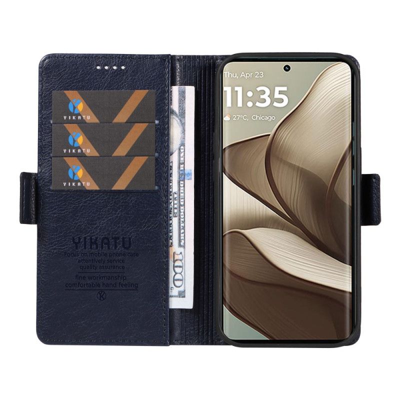 Flip Case Leren Motorola Edge 50 Ykatu Ledereffect