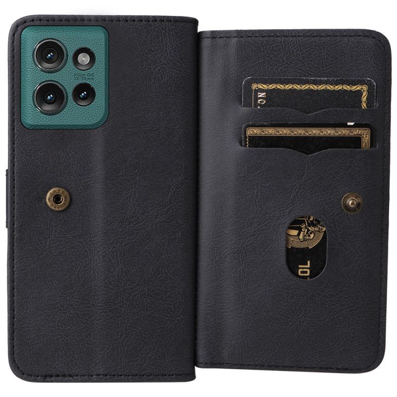 Leren Hoesje Voor Motorola Edge 50 Leerstijl