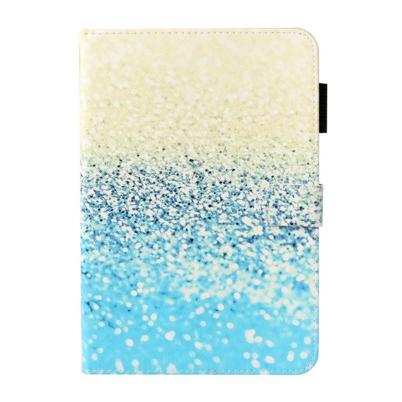 Cover Folio-hoesje Samsung Galaxy Tab S5e Beige Rood Telefoonhoesje Glitterontwerp