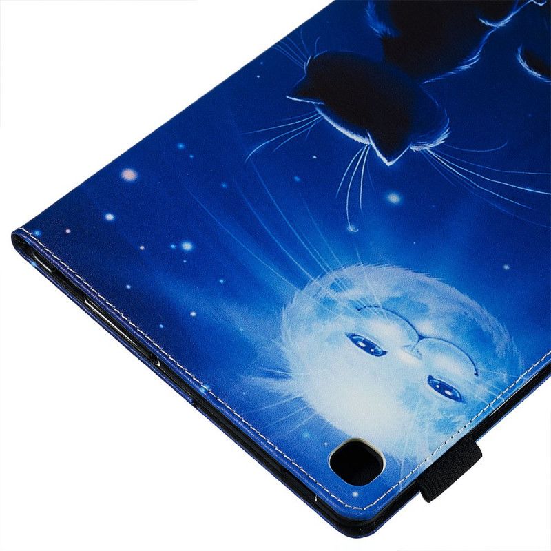 Cover Samsung Galaxy Tab S5e Telefoonhoesje Kat In Het Maanlicht