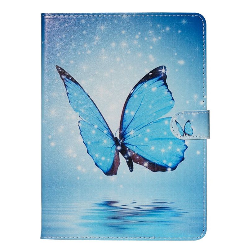 Flip Case Leren Samsung Galaxy Tab S5e Blauwe Vlinder