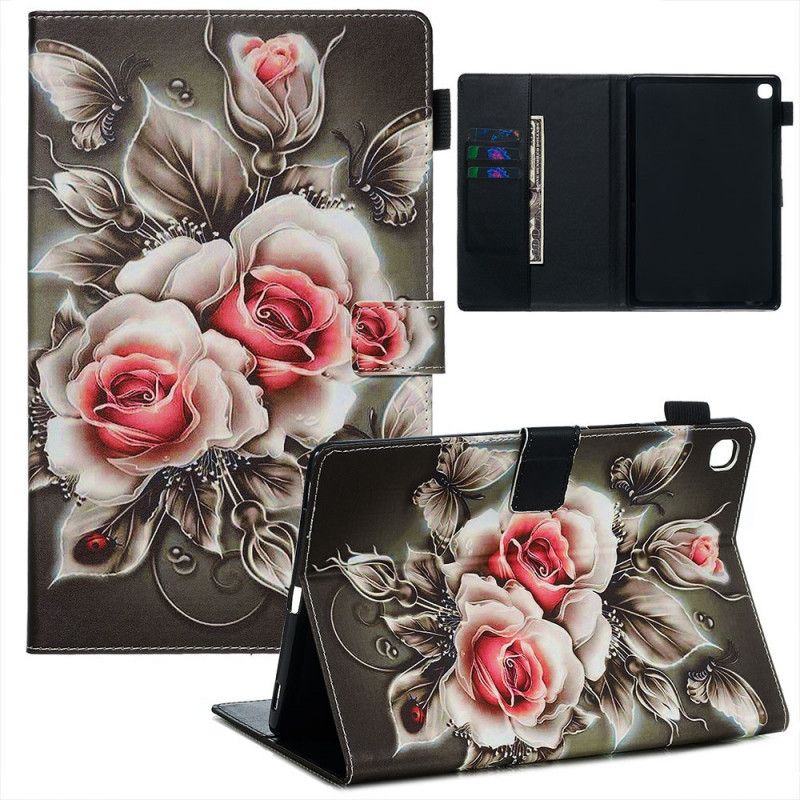 Flip Case Leren Samsung Galaxy Tab S5e Boeket Bloemen