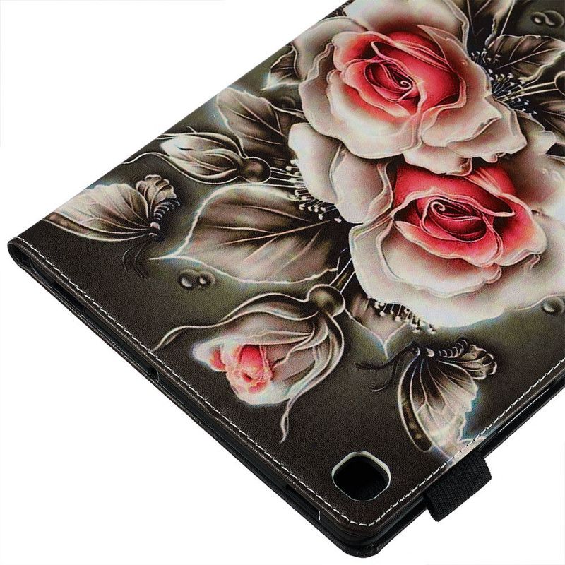 Flip Case Leren Samsung Galaxy Tab S5e Boeket Bloemen