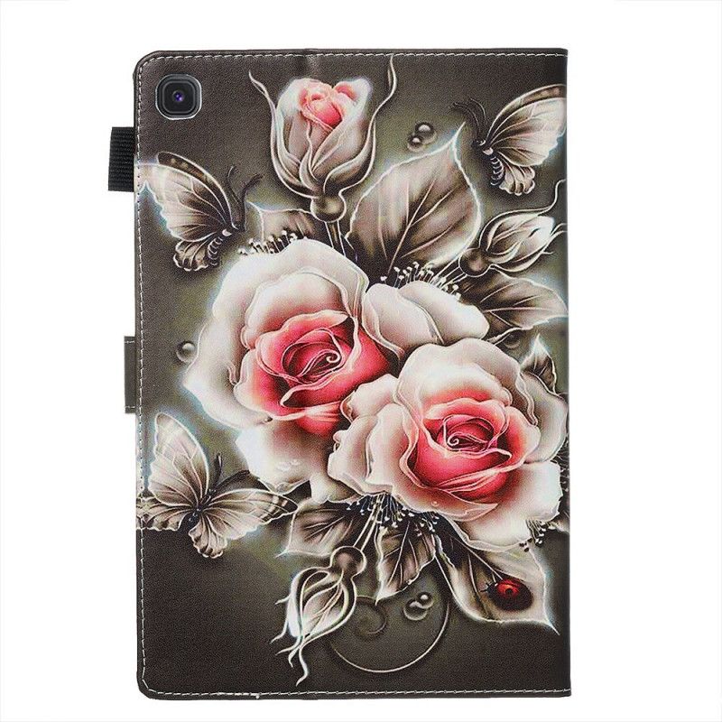 Flip Case Leren Samsung Galaxy Tab S5e Boeket Bloemen