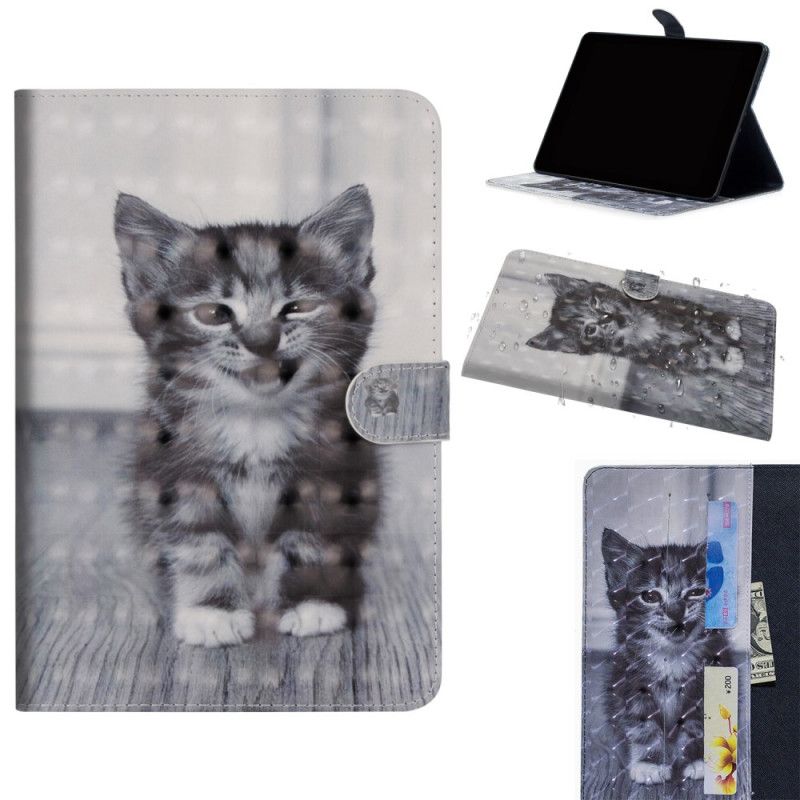 Flip Case Leren Samsung Galaxy Tab S5e Kitten