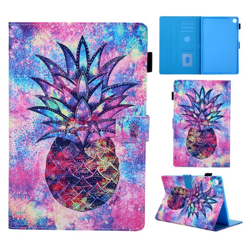 Leren Hoesje Samsung Galaxy Tab S5e Ananas