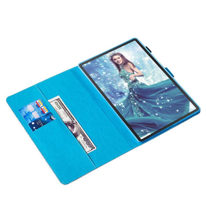 Leren Hoesje Samsung Galaxy Tab S5e Zeemeermin Glitter