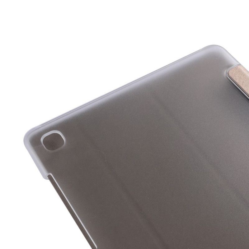 Smart Case Samsung Galaxy Tab S5e Roze Zwart Kunstleer Zijdetextuur
