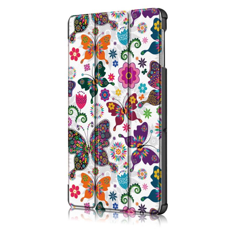 Smart Case Samsung Galaxy Tab S5e Versterkte Vlinders En Bloemen