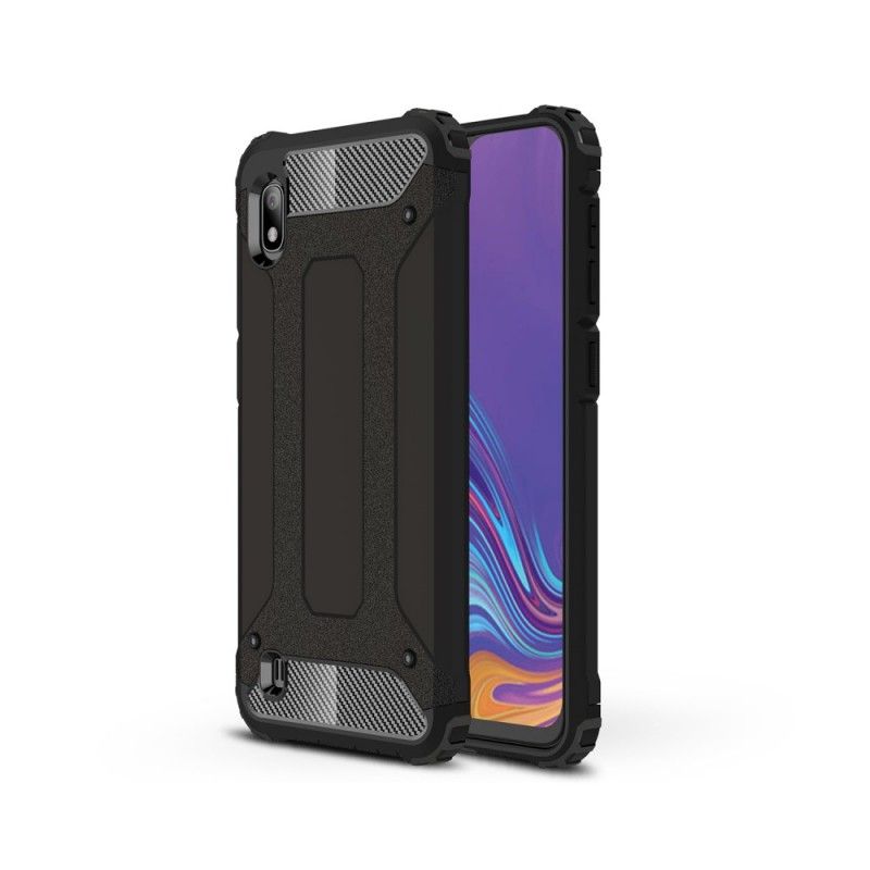 Case Hoesje Samsung Galaxy A10 Rood Zwart Telefoonhoesje Overlevende