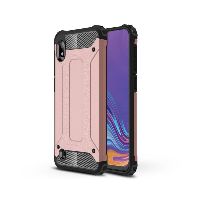 Case Hoesje Samsung Galaxy A10 Rood Zwart Telefoonhoesje Overlevende