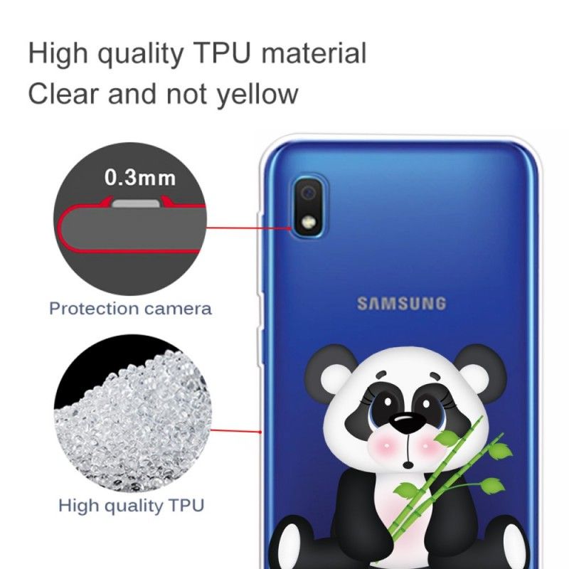 Case Hoesje Samsung Galaxy A10 Telefoonhoesje Transparante Droevige Panda