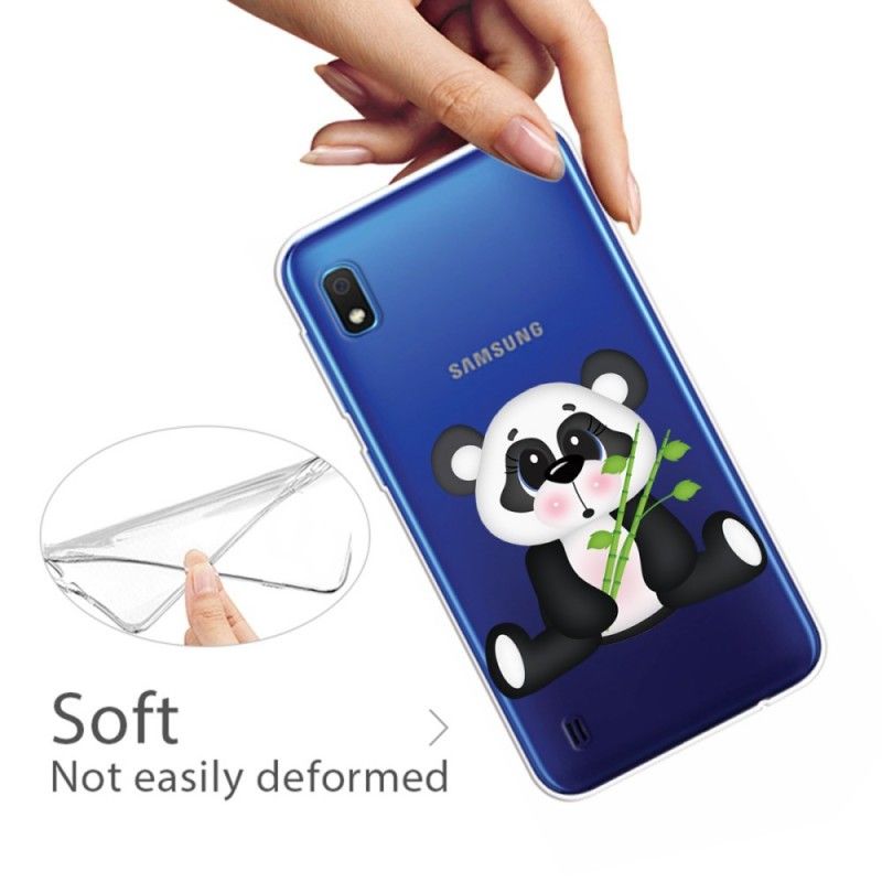 Case Hoesje Samsung Galaxy A10 Telefoonhoesje Transparante Droevige Panda