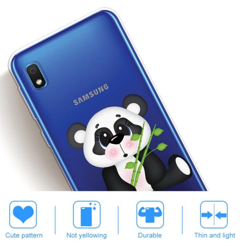 Case Hoesje Samsung Galaxy A10 Telefoonhoesje Transparante Droevige Panda