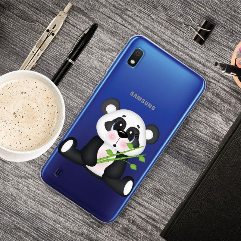 Case Hoesje Samsung Galaxy A10 Telefoonhoesje Transparante Droevige Panda