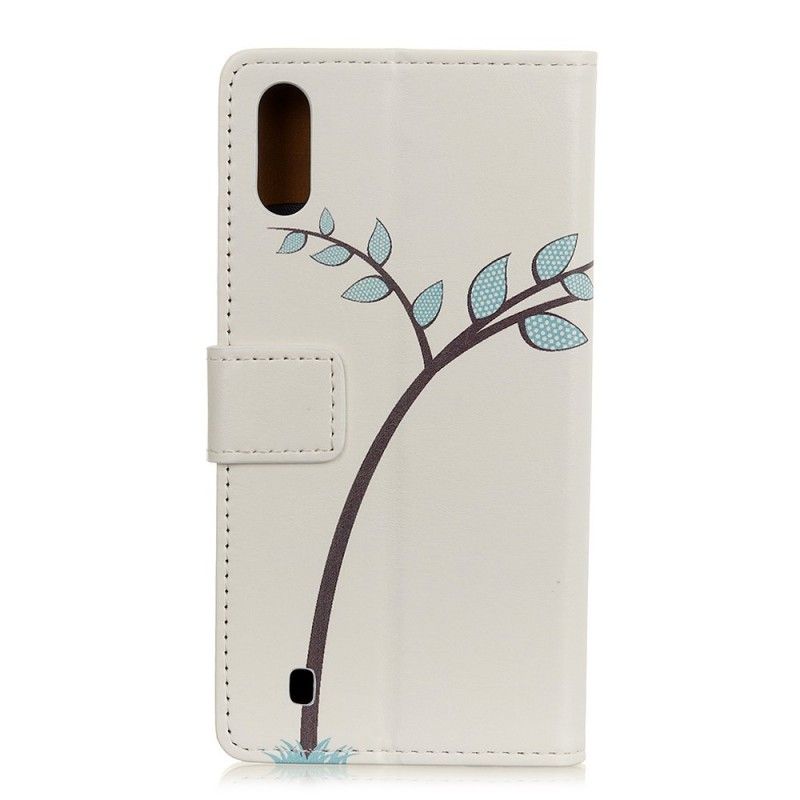 Cover Folio-hoesje Samsung Galaxy A10 Telefoonhoesje Paar Uilen In De Boom