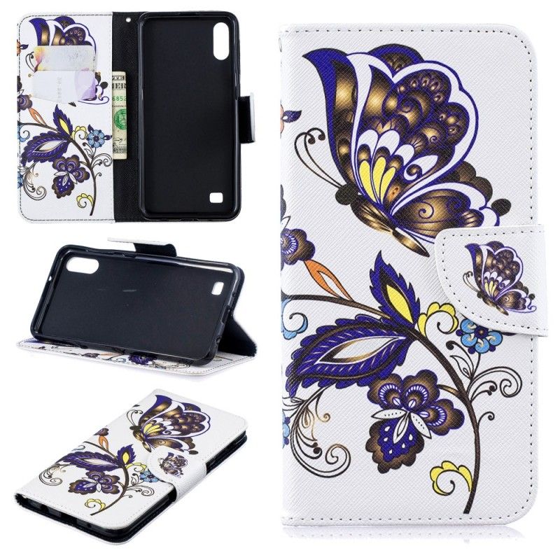 Cover Folio-hoesje Samsung Galaxy A10 Telefoonhoesje Vlindertattoo