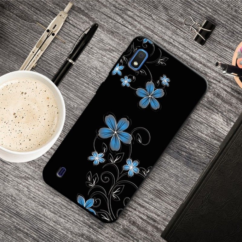 Cover Hoesje Samsung Galaxy A10 Telefoonhoesje Blauwe Bloemen