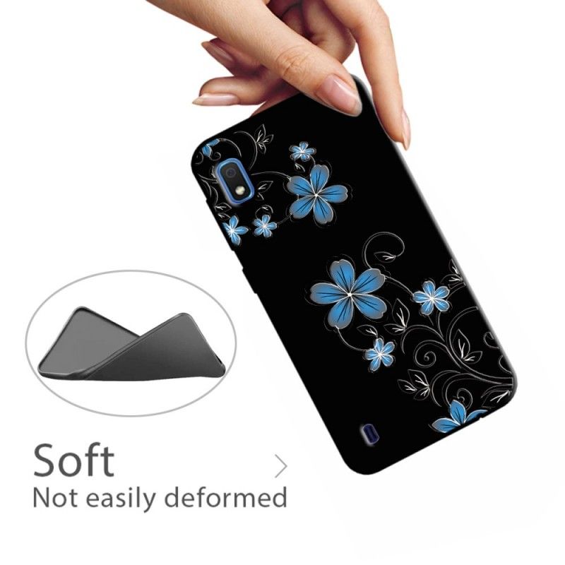 Cover Hoesje Samsung Galaxy A10 Telefoonhoesje Blauwe Bloemen