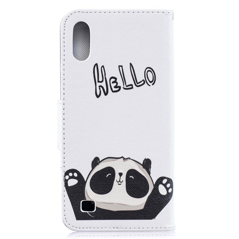 Flip Case Leren Samsung Galaxy A10 Hallo Panda