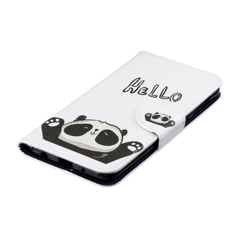 Flip Case Leren Samsung Galaxy A10 Hallo Panda