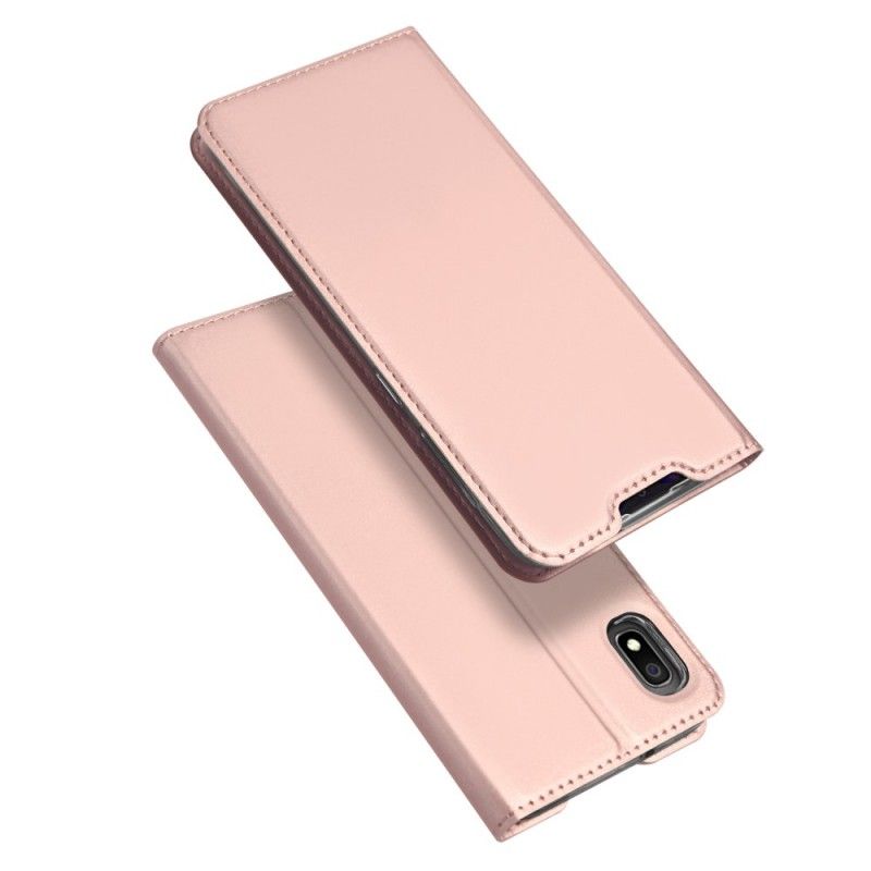 Folio-hoesje Samsung Galaxy A10 Goud Zwart Pro Dux Ducis Huid