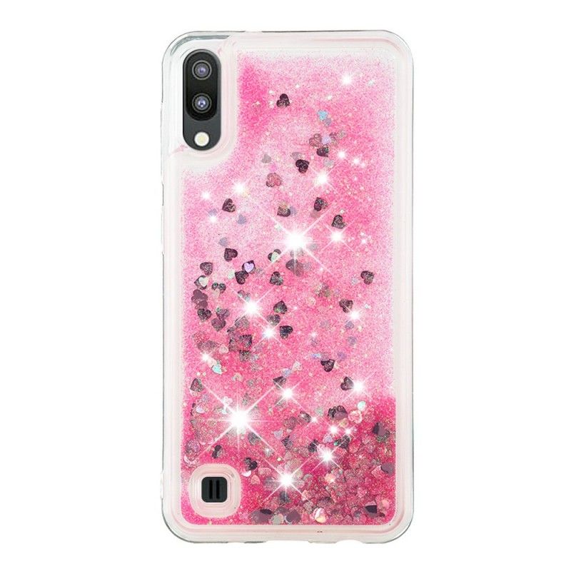 Hoesje Samsung Galaxy A10 Donkerblauw Magenta Ik Ben Glitter