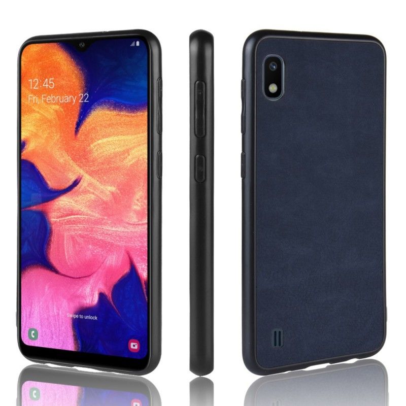 Hoesje Samsung Galaxy A10 Grijs Leerstijl